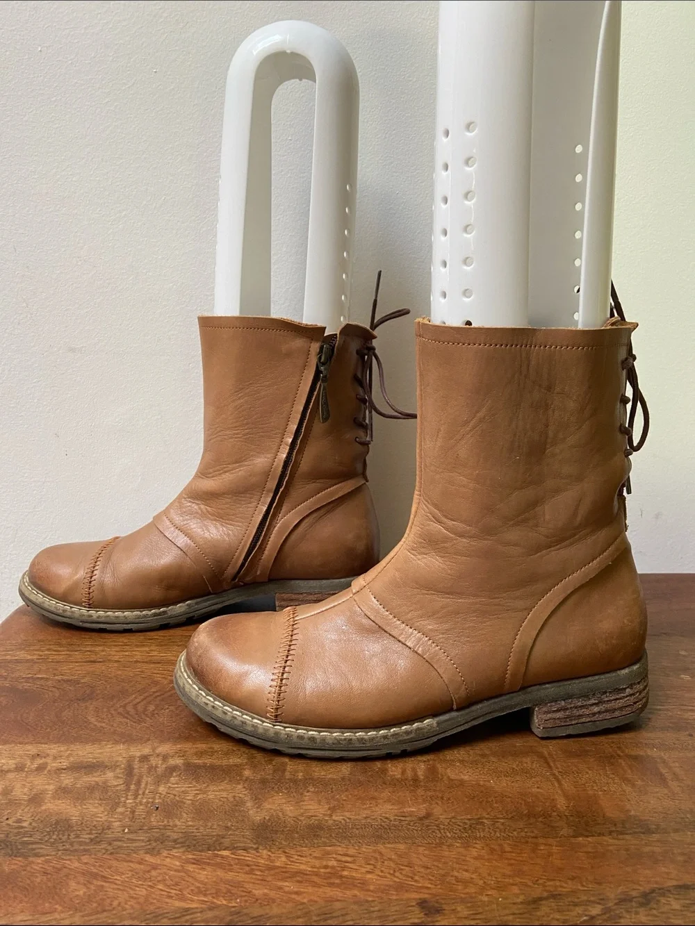 Sergio Tomani 751 Leather Lace-Up Handcrafted Ankle Boots Boho Victorian